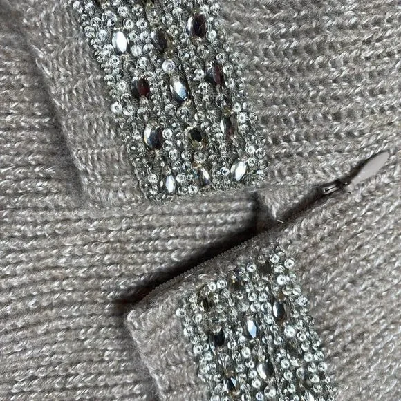 Ralph Lauren Pre Fall '16 Hand Knit Embellished Jewel-neck Cashmere & Silk Shell